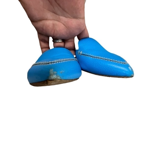 M GEMÍ BLUE FLATS Pointed toe Made in Italy SHOES SIZE 38.5 - Picture 4 of 8